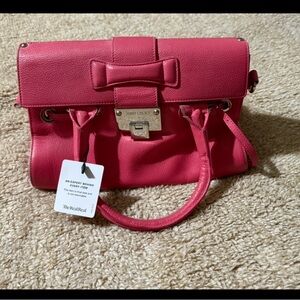 Jimmy Choo Fuchsia Leather Satchel